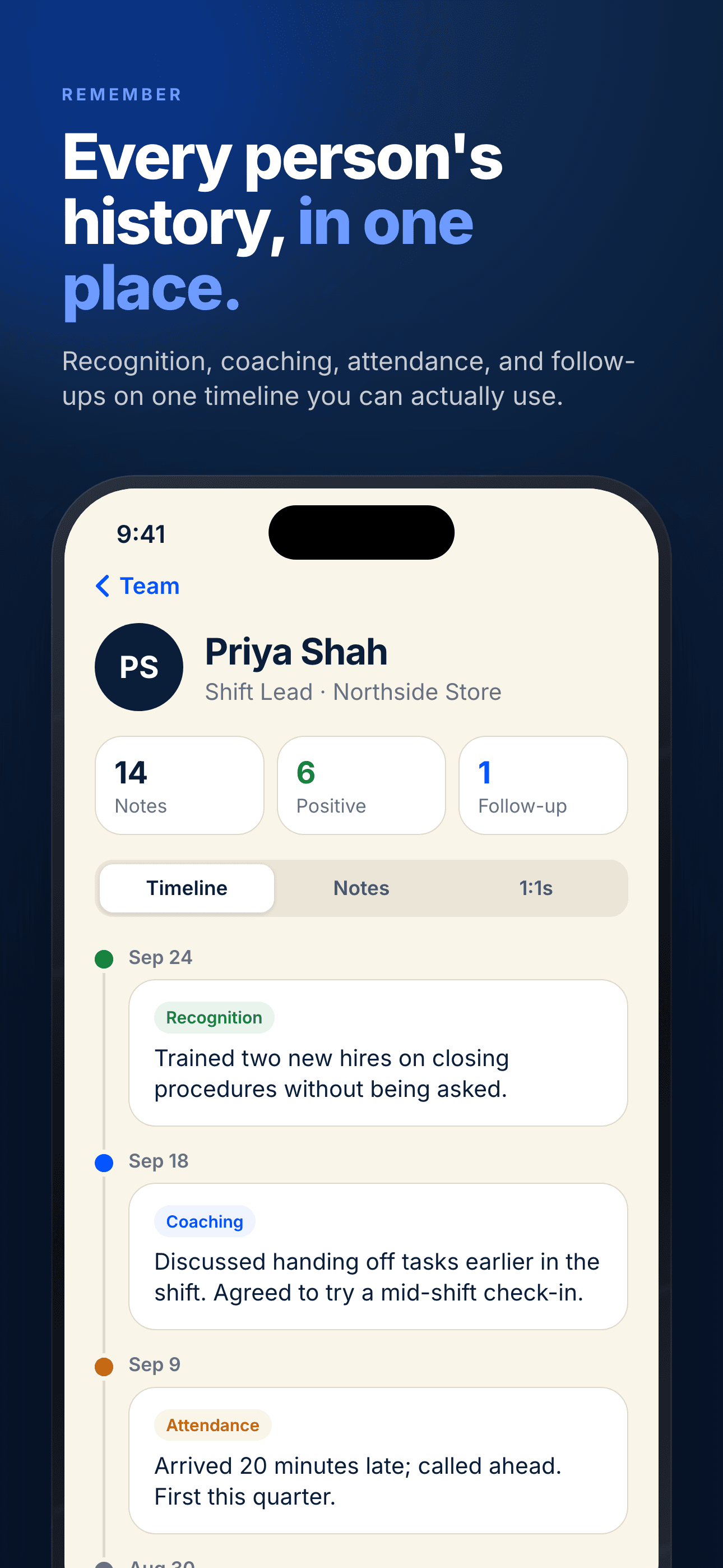 Docu-Coach™ App Store screenshot 3: Remember